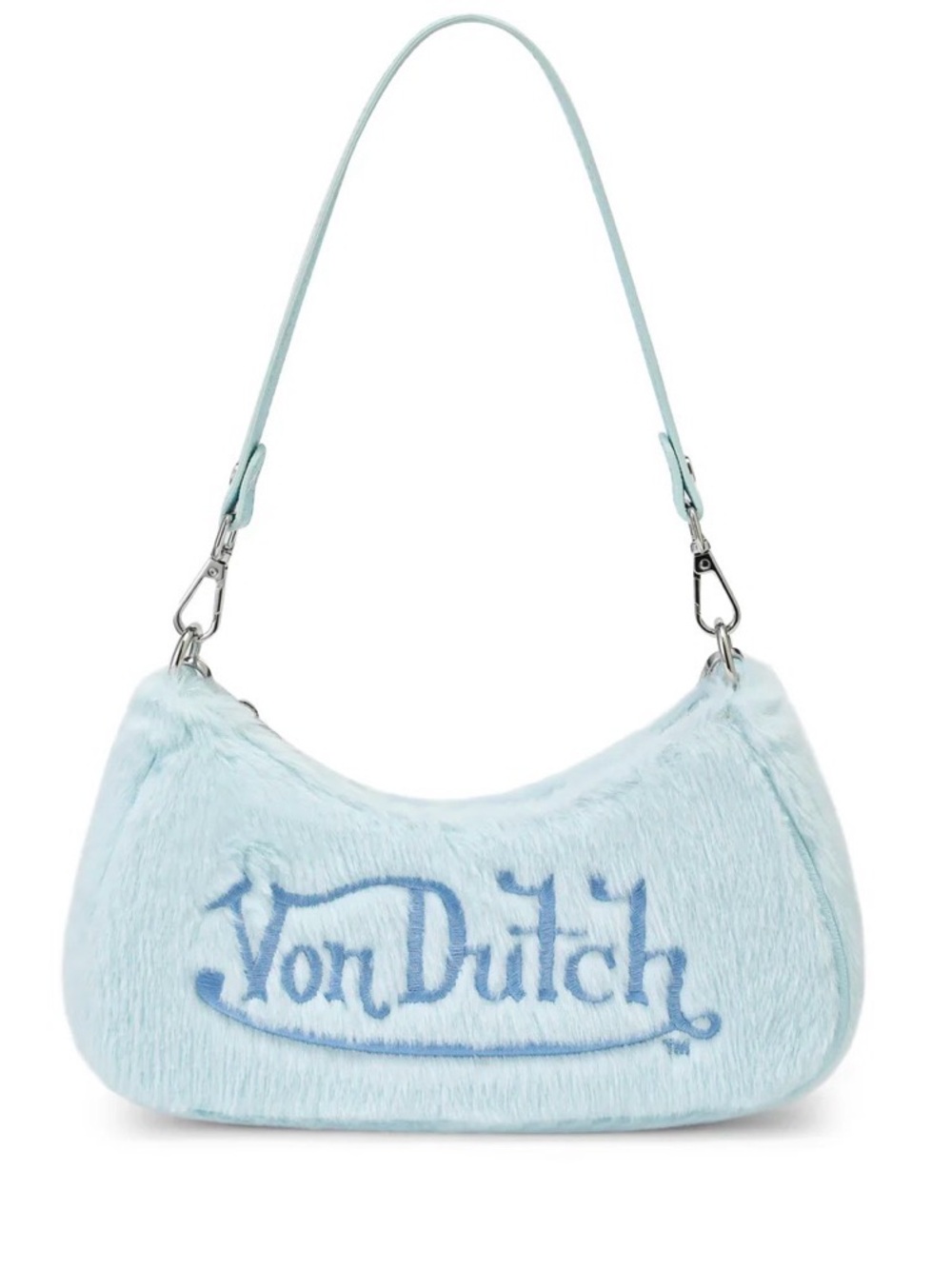 NWT Von Dutch Blue Furry Shoulder Bag
